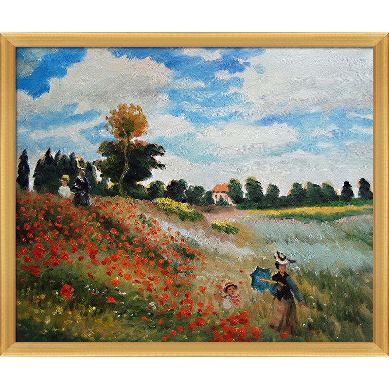 Vault W Artwork Poppy Field In Argenteuil By Claude Monet
