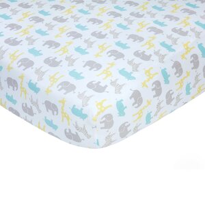 Neutral Safari Sateen Crib Fitted Sheet