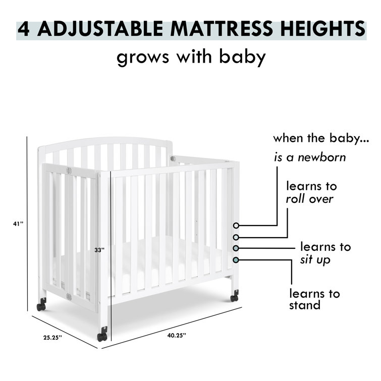adjustable height crib