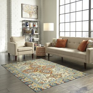 Bellamy Blue/Orange Area Rug