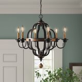 Farmhouse Rustic Sloped Ceiling Adaptable Chandeliers Birch Lane