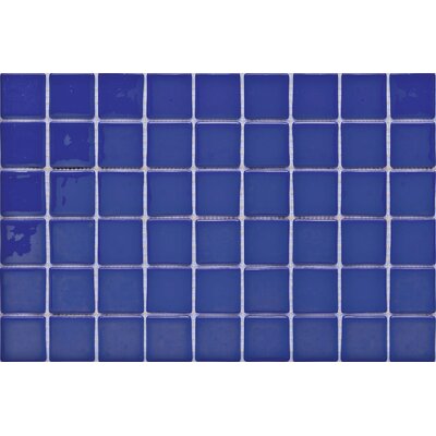 12"" x 19"" Glass Grid Mosaic Wall & Floor Tile -  Betsan Mosaix, Anti-Slip Modena G Kobalt