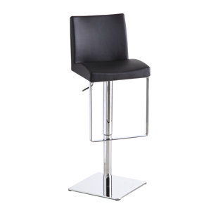 Go to store & view more images Cranesville Adjustable Height Swivel Bar Stool by Wade Logan