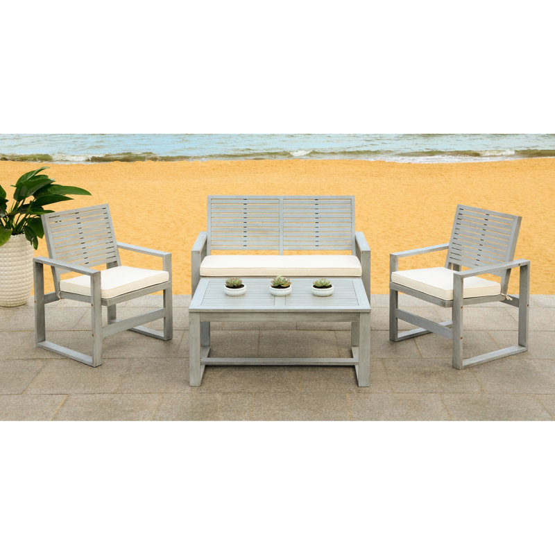 Beachcrest Home Evenson 4 Piece Sofa Seating Group With Cushions