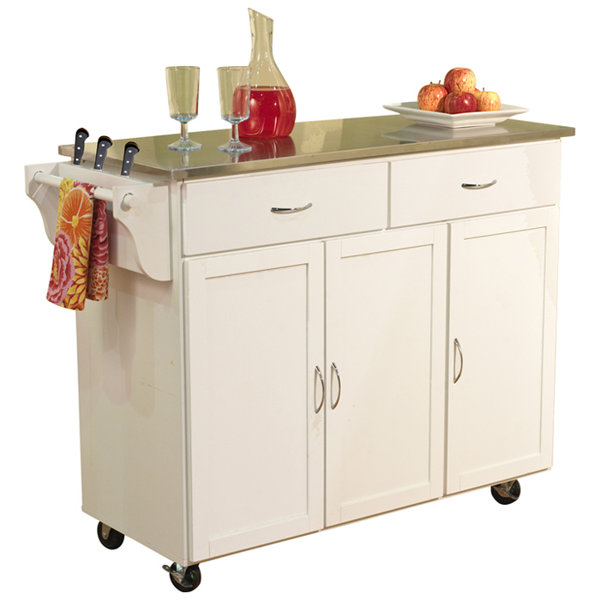 portable kitchen island with drop leaf