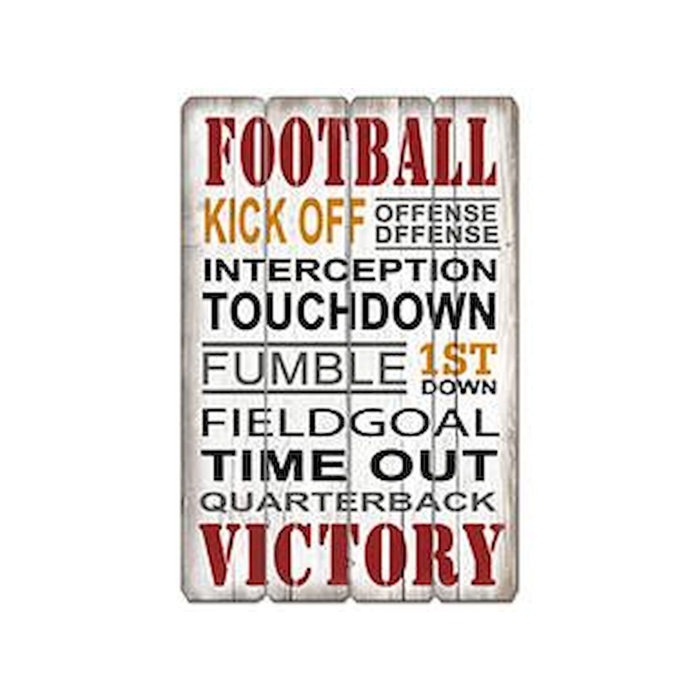 Millwood Pines Football Rules Wooden Sign Wall Decor Wayfair