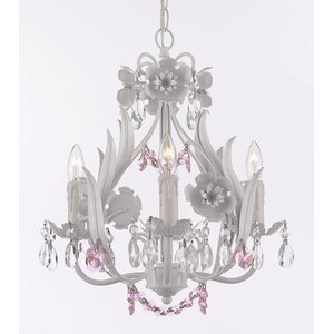 Tobias 4-Light Floral Crystal Chandelier