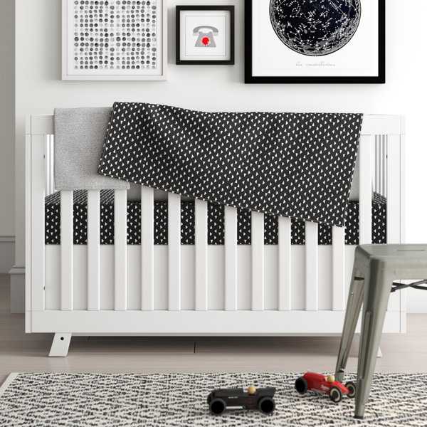 monochrome crib bedding