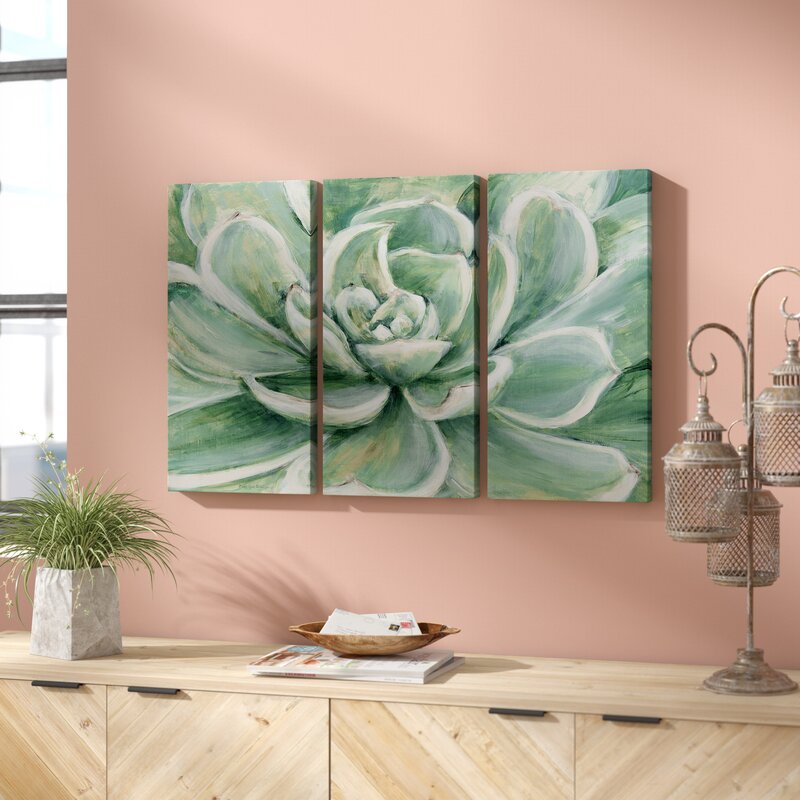 Green Wall Decorations - Succulent - Print on Canvas