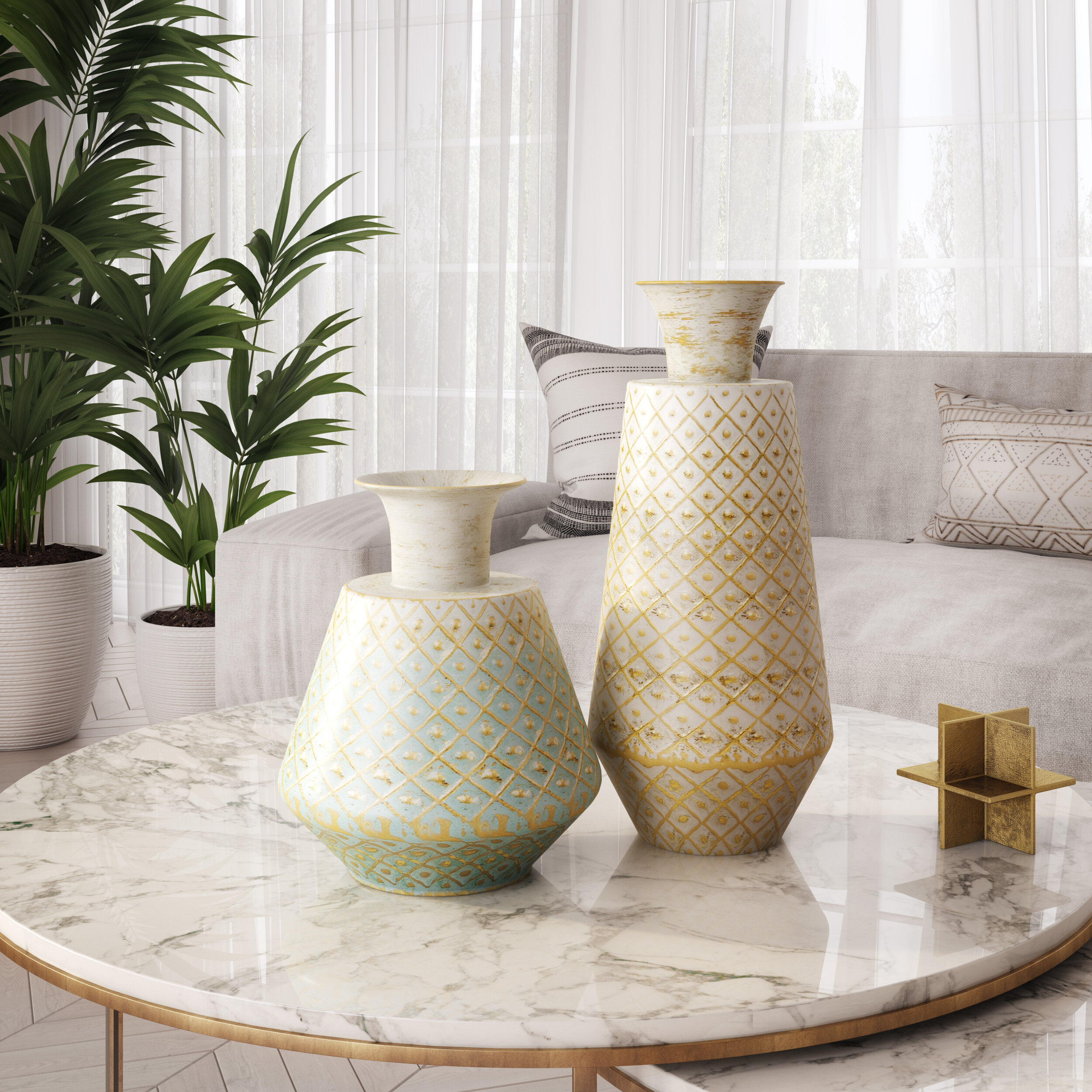 Fashion Simple and Versatile Suitable for Living Room Dining Balcony Color : B Vases Floor Ceramics,Decorative Ornaments