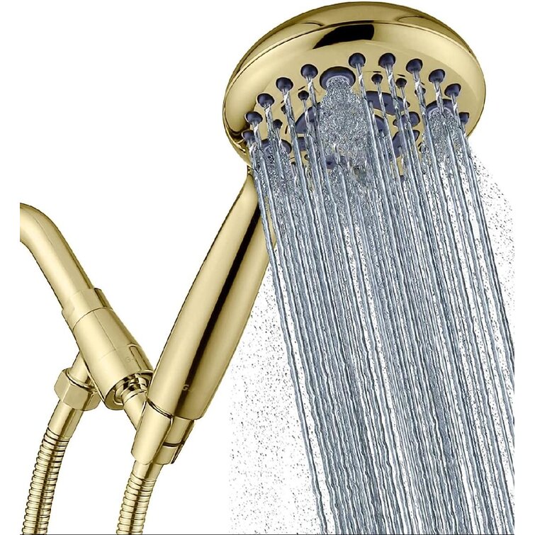 Detachable Shower Heads with Handheld Spray Extra Long 75 Inch Stainless-Steel Hose 100% Metal Hand Held Shower Head with Hose Brushed Nickel Adjustable Bracket Holder