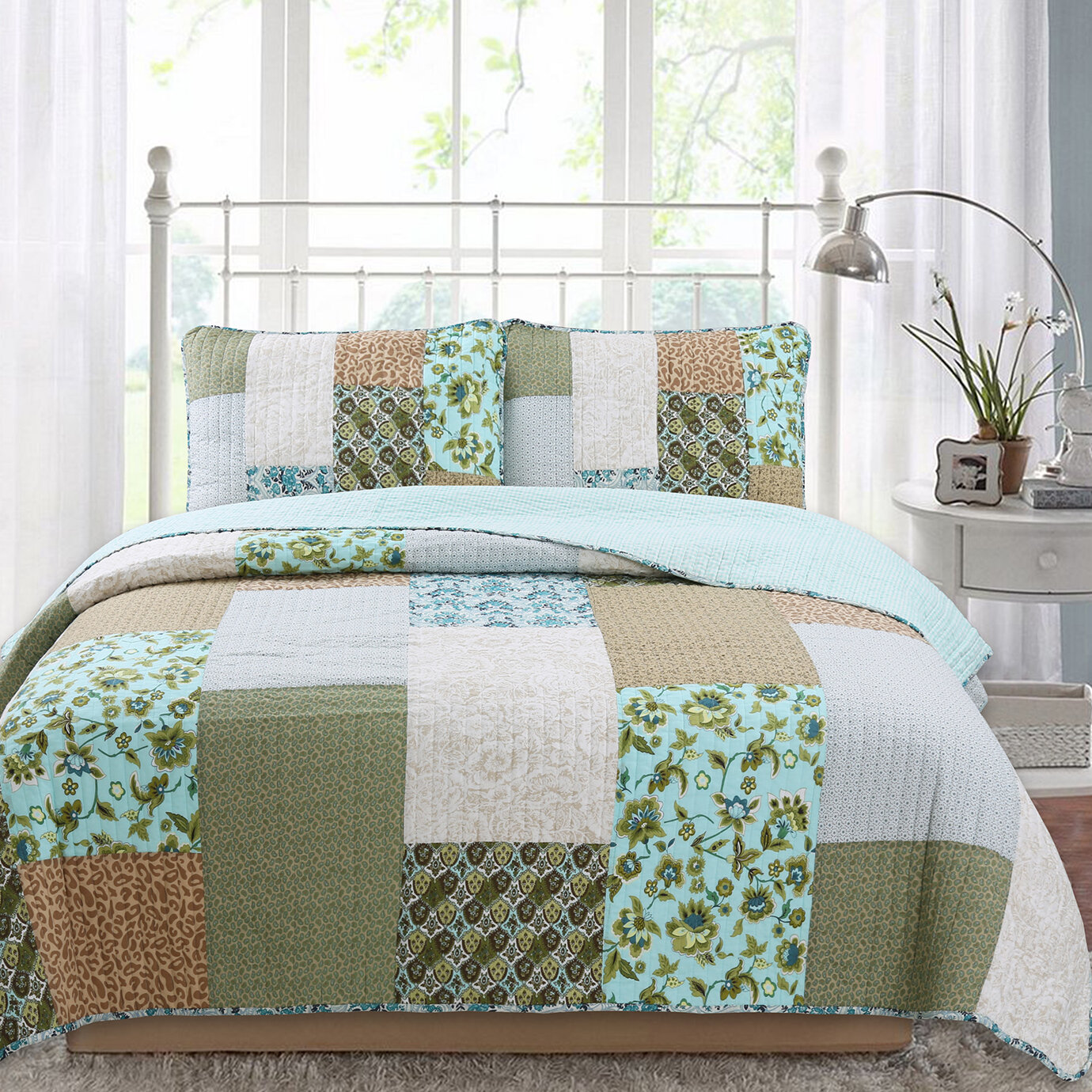 Rosalind Wheeler Ethelinde 100% Cotton Quilt Set | Wayfair