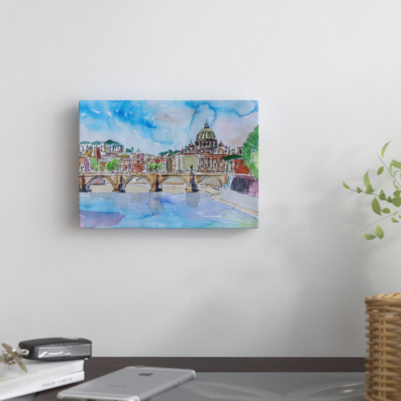 East Urban Home Vatican Rome Italy Blue On River Tiber With St