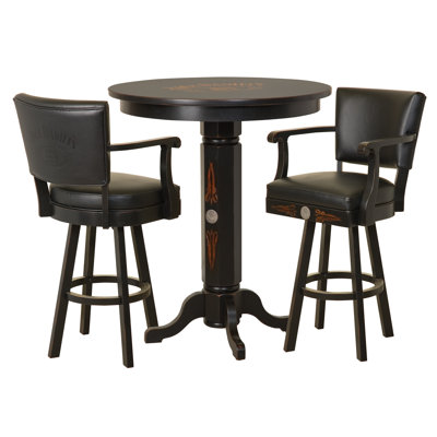 Wood 3 Piece Pub Table Set Jack Daniels Lifestyle Products Wood 3 Piece Pub Table Set Jack Daniels