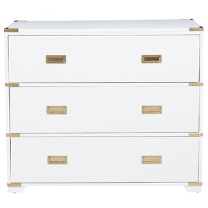 Vita Campaign Style 3 Drawer Accent Chest