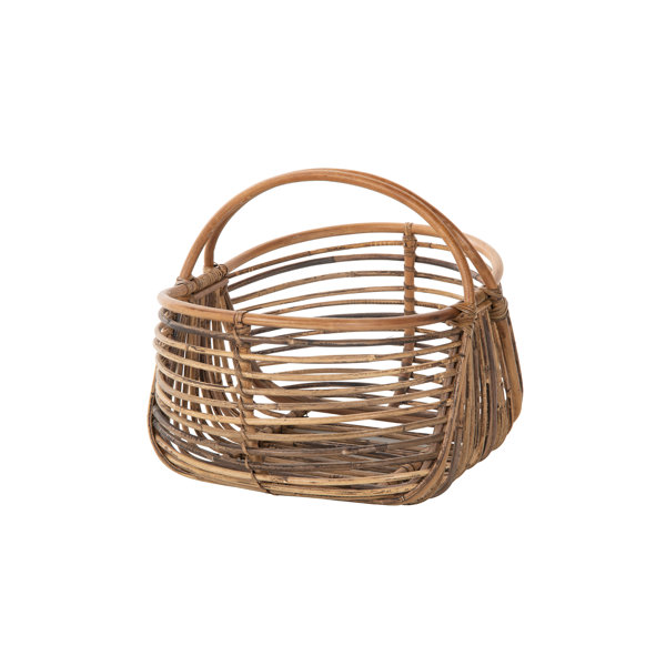 Bayou Breeze Open Weave Rattan Basket | Wayfair