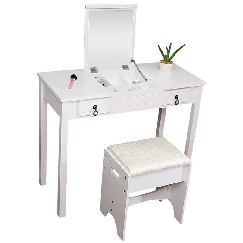 Winston Porter Clivden Flip Top Vanity Set With Stool And Mirror Wayfair