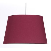 red standard lamp shade