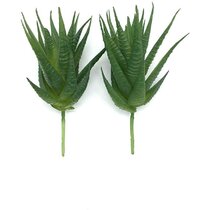 Aloe Succulent/13 Leaf Beebel Artificial Succulent Fake Aloe for Bathroom Home Office Decor,Faux Succulent Plant with Black Plastic Planter,Artificial Potted Plant for House Decor