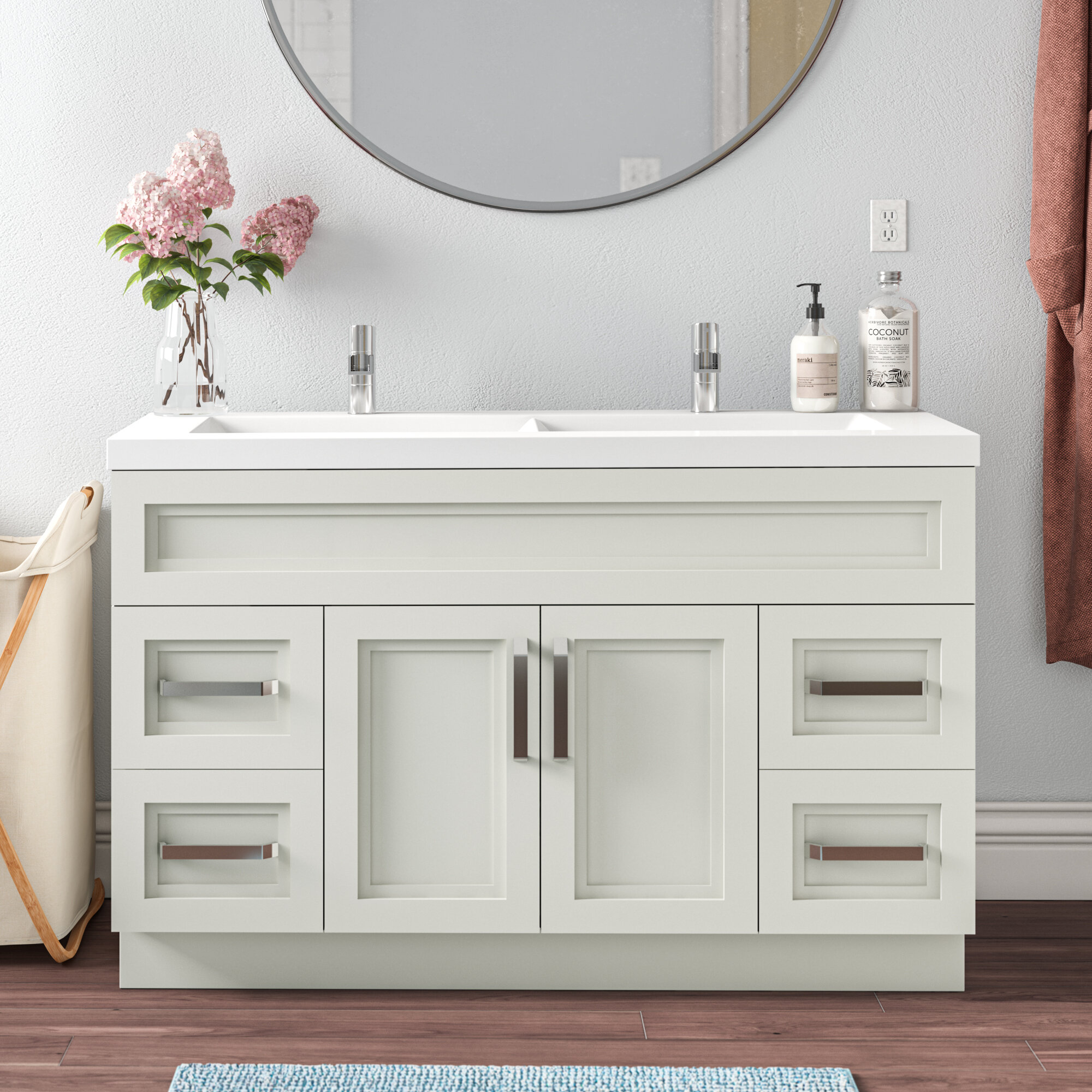 Ebern Designs Syble 48 Double Bathroom Vanity Set Reviews Wayfair