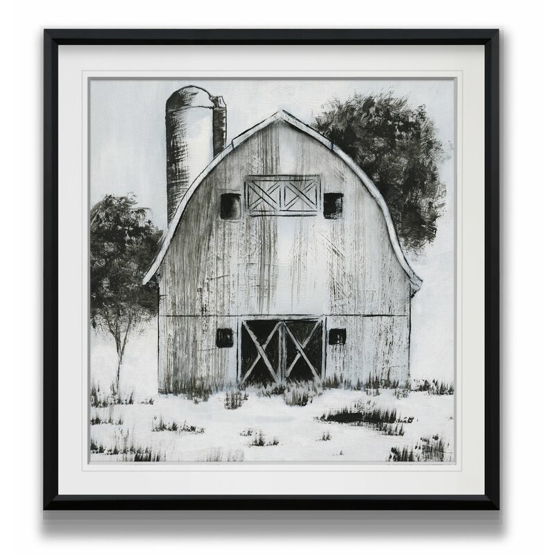 Black And White Barn I Oil Painting Print Reviews Joss Main