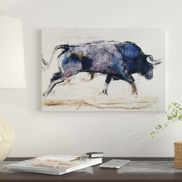 East Urban Home Charging Bull By Mark Adlington Graphic Art