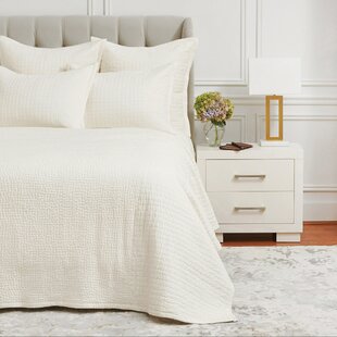 Cozy Beddings S1604-1Q Allyson 3Pc Quilted Bedspread Ivory Coverlet,Ivory,Queen