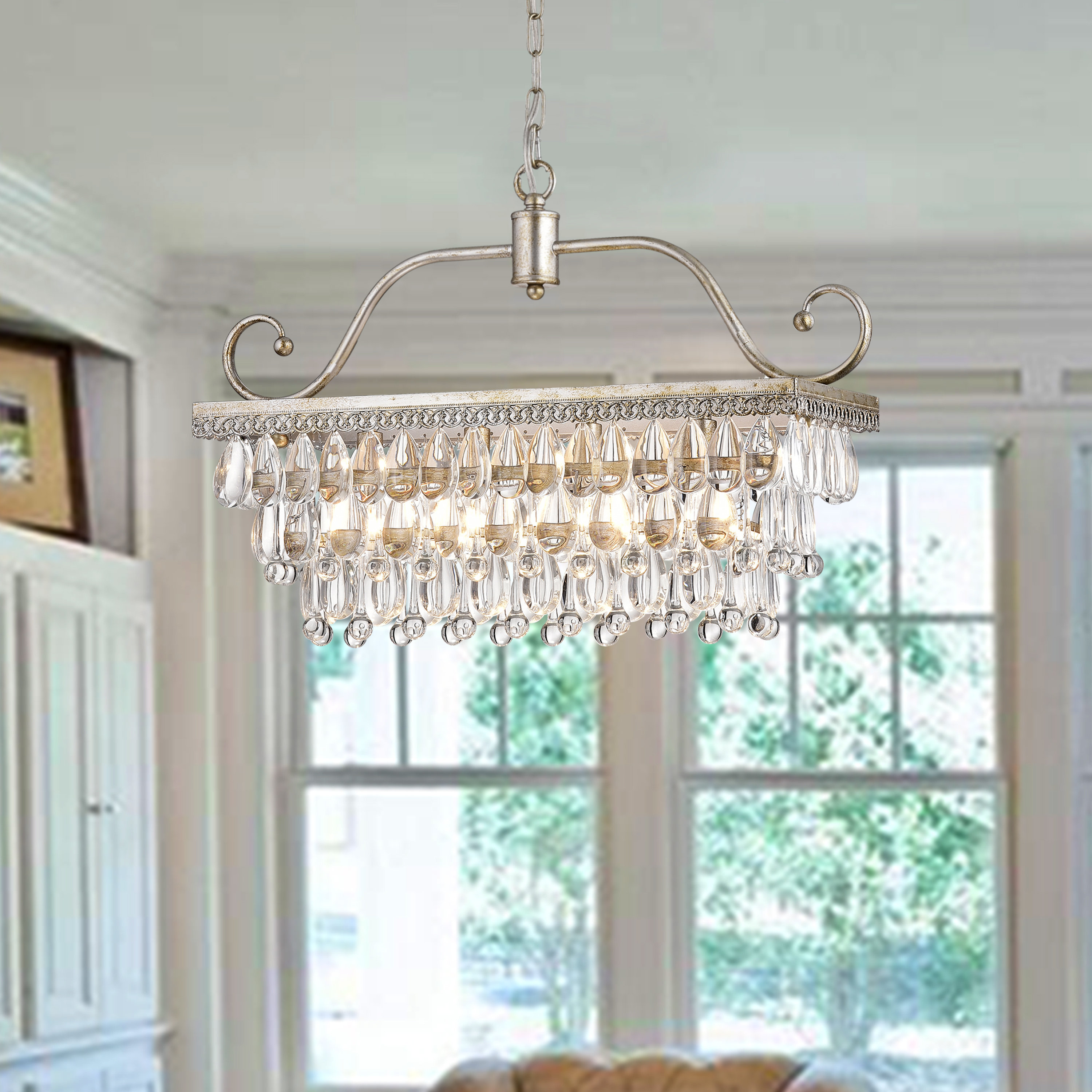House Of Hampton Gerhart 4 Light Crystal Chandelier Reviews Wayfair