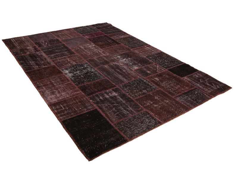 Bloomsbury Market Kayla Patchwork Hand Knotted Wool Red Black Area Rug Wayfair