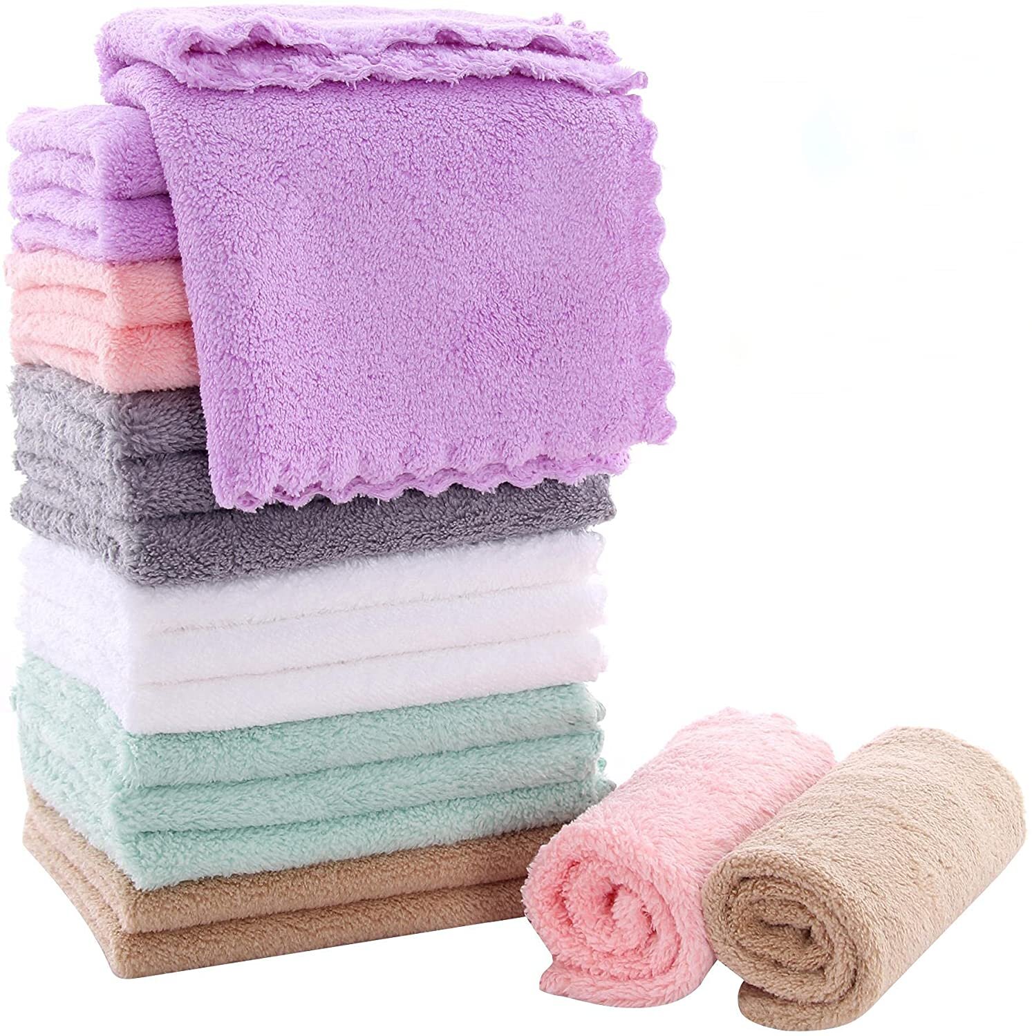 Scrubber Sponge Dishcloth flower Kitchen Washing Cleaning Towel Dish Rags WipeHF