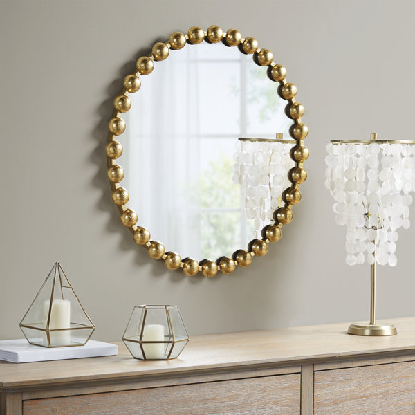 Premier Housewares Glass Flared Circle Wall Mirror 