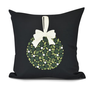 Mistletoe Me Floral Print Outdoor Throw Pillow