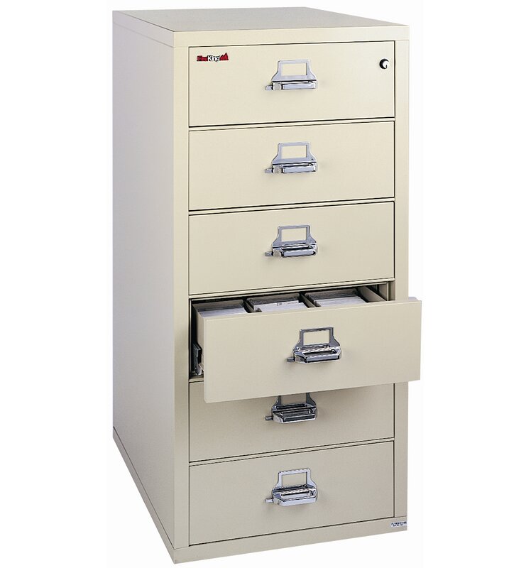 Fireking Fireproof 6 Drawer Card Check And Note Vertical File