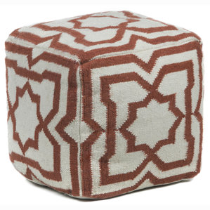 Muriel Textured Contemporary Ottoman by Bungalow Rose