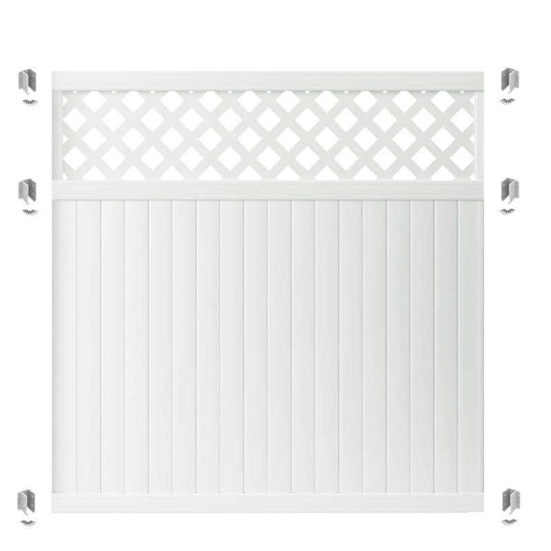 Outdoor Essentials Olympia 6 Ft H X 6 Ft W Plus Bracket Vinyl Fencing Wayfair