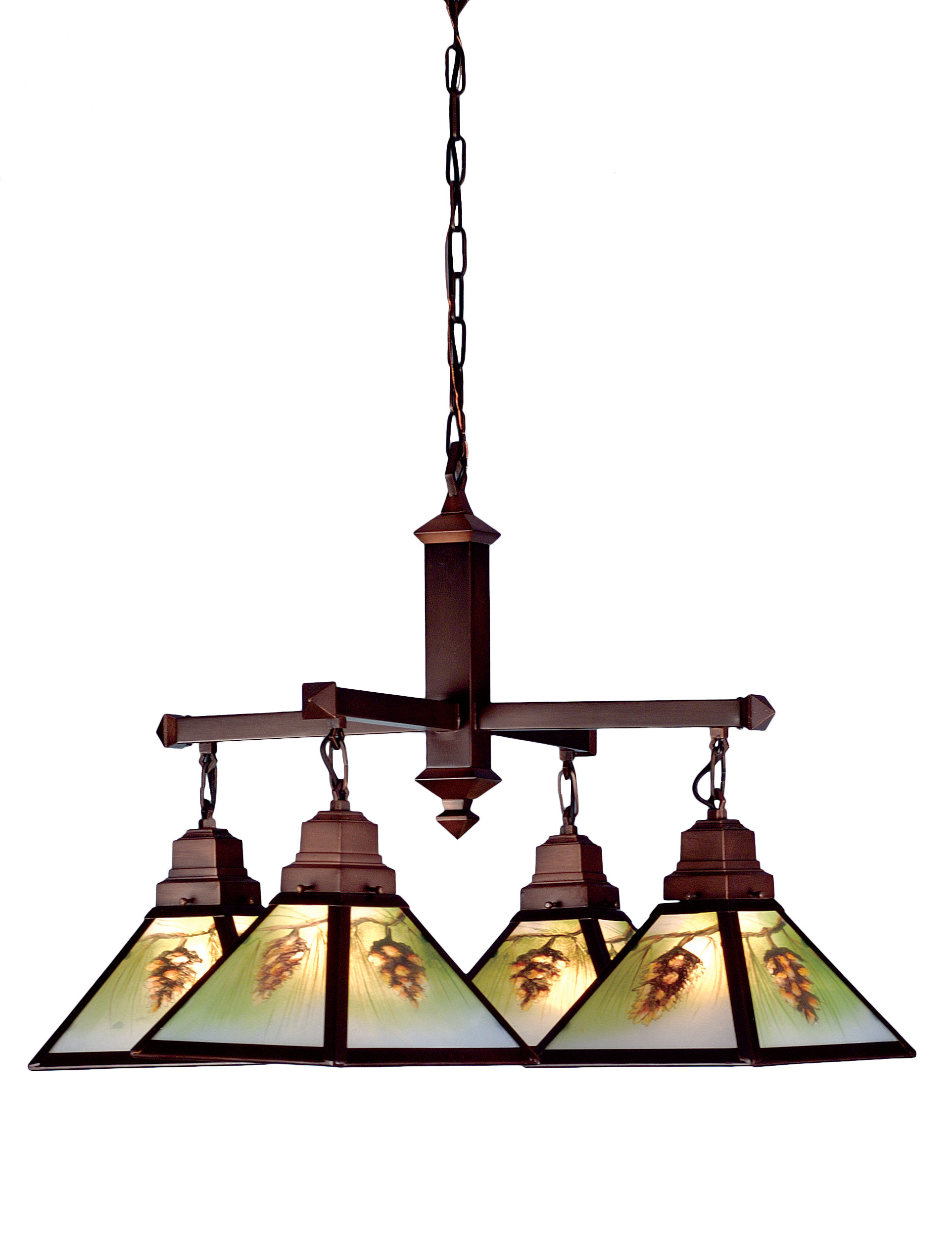 Meyda Tiffany Rustic Northwoods Pinecone 4 Light Shaded Classic Traditional Chandelier Wayfair