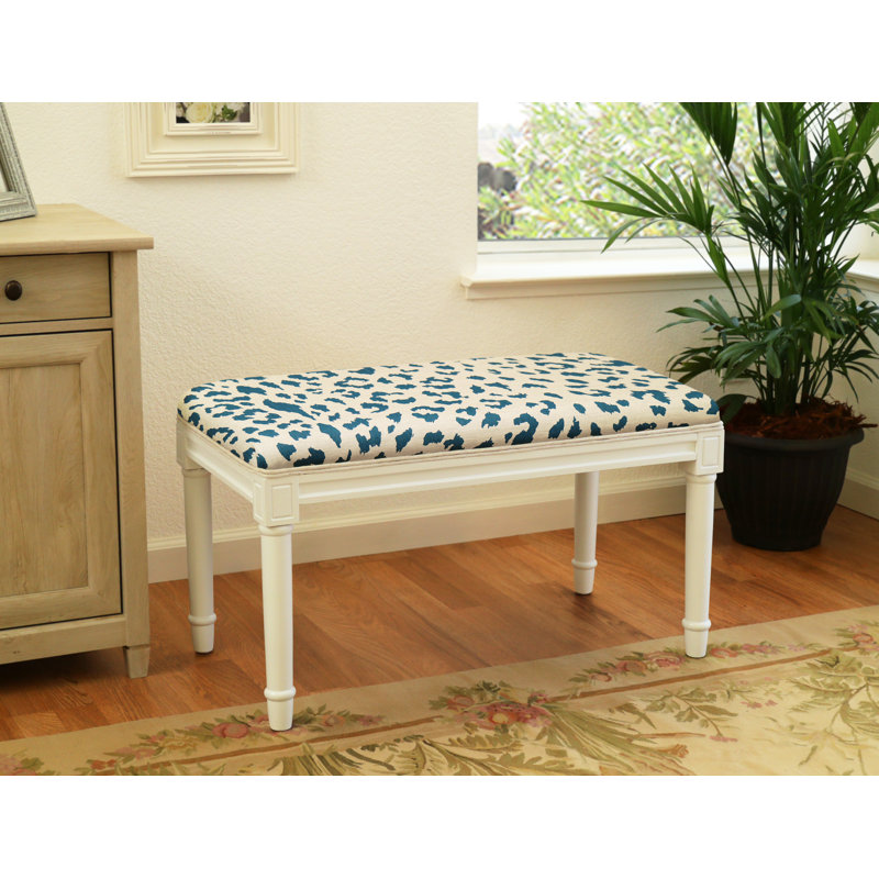 House Of Hampton Augustine Cheetah Upholstered Bench Reviews Wayfair