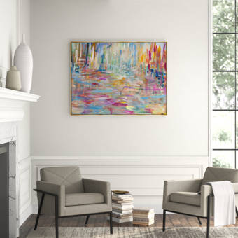 Chelsea Art Studio Colorful Rain By Guseul Park Floater Frame
