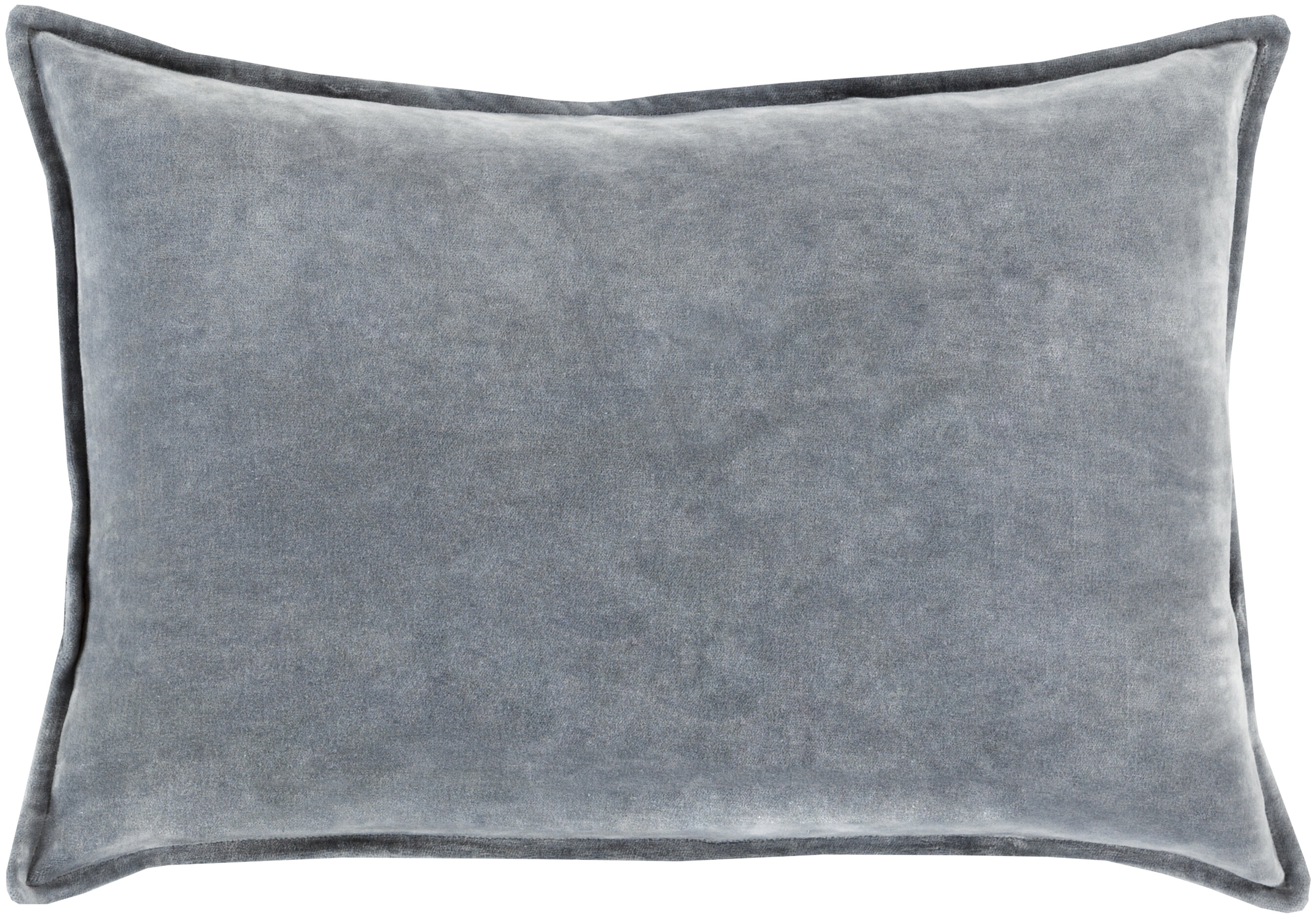 grey velvet lumbar pillow