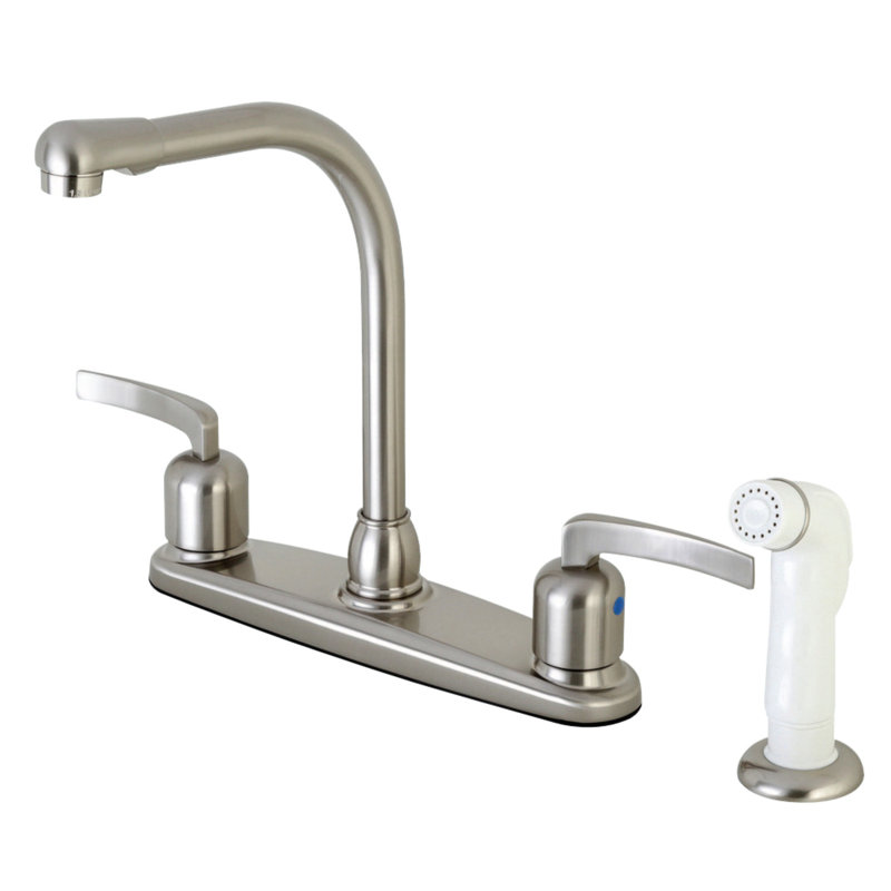 Kingston Brass Centurion Hot Cold Water Dispenser Double Handle Kitchen Faucet With Side Spray Wayfair