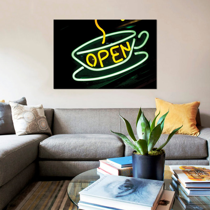 East Urban Home Neon Open Coffee Shop Sign U S Route 66