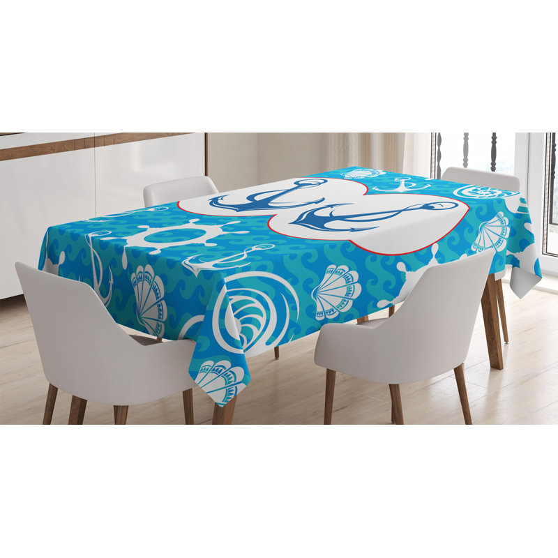 East Urban Home Ambesonne Nautical Tablecloth, Sea Theme ...
