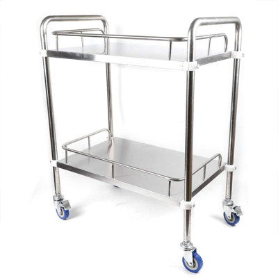 2 Layers Stainless Steel Laboratory/Medical Cart
