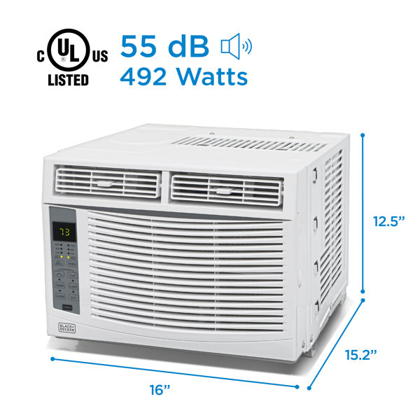 Black Decker 6 000 Btu Energy Star Window Air Conditioner With Remote Reviews Wayfair