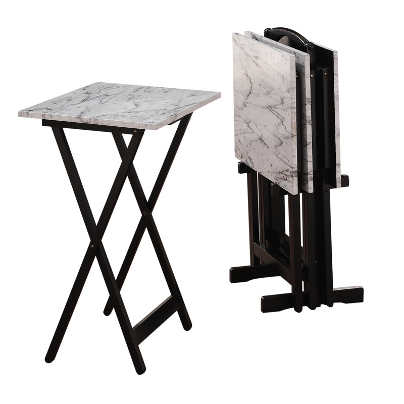 Riceboro 5 Piece Tray Table Set