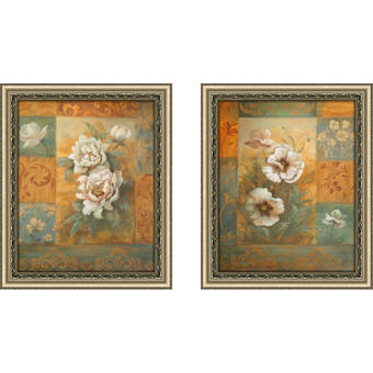 Alcott Hill Pams Poppies 2 Piece Framed Acrylic Painting Print
