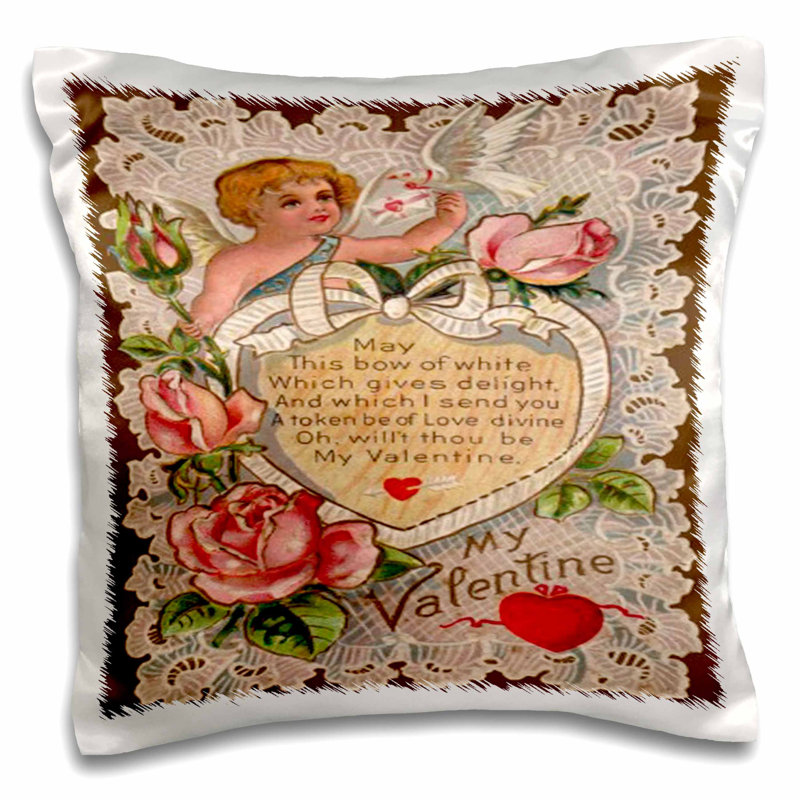 Valentine/'s Day Linen Pillow Cover Love Gift Cushion Pillowcase Bed Decor Divine