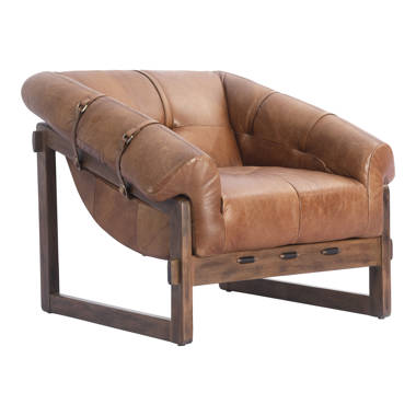 AllModern Norris Leather Club Chair | Wayfair