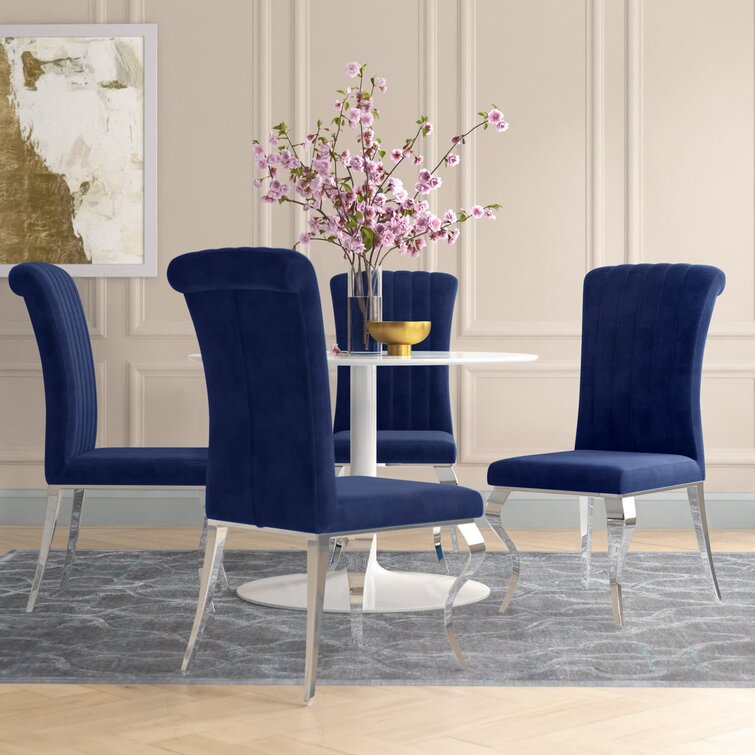 wayfair blue velvet dining chairs