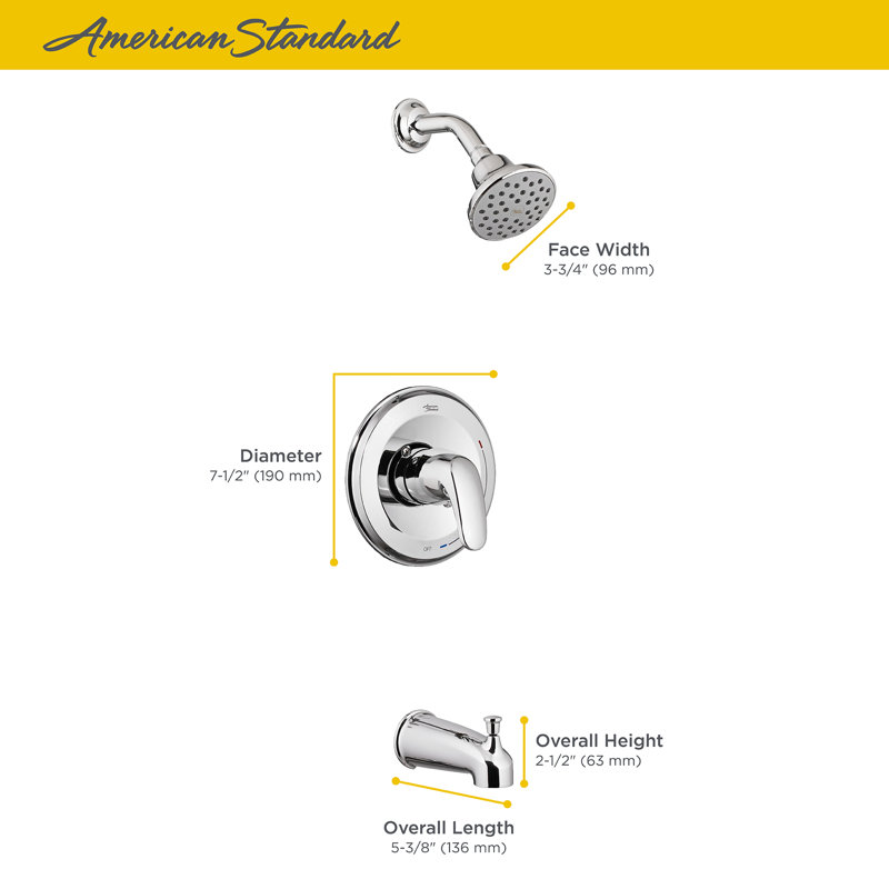 American Standard Colony Thermostatic Tub And Shower Faucet With